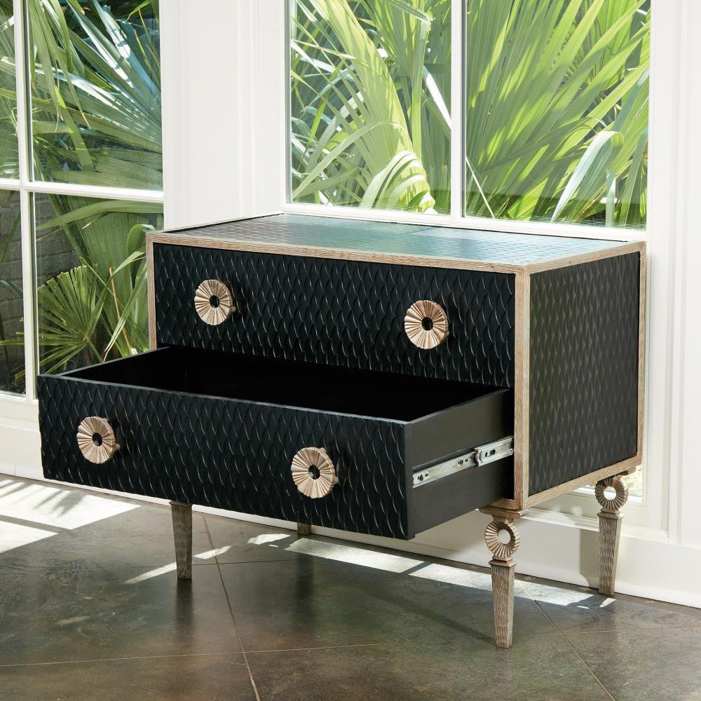 Global Views Artisan Nickel, Antique Lacquer Chest