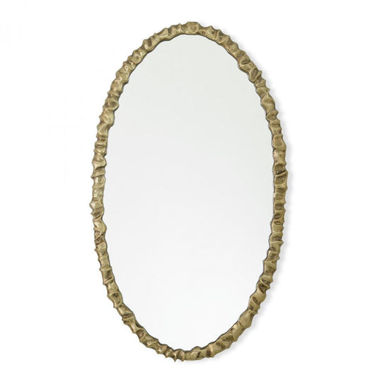 Global Views Artiste Oval Brass Mirror