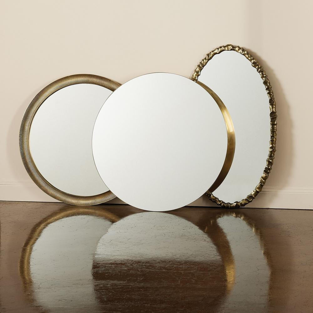 Global Views Artiste Oval Brass Mirror