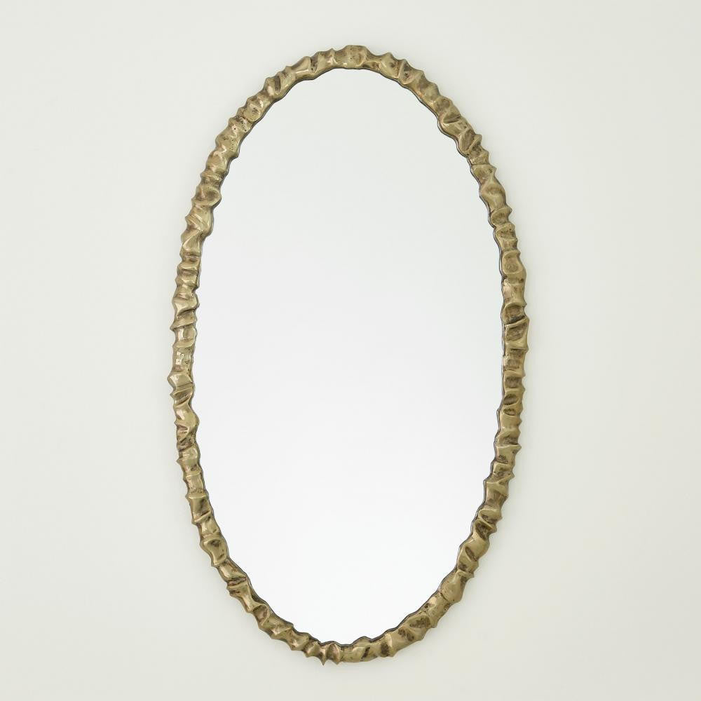 Global Views Artiste Oval Brass Mirror