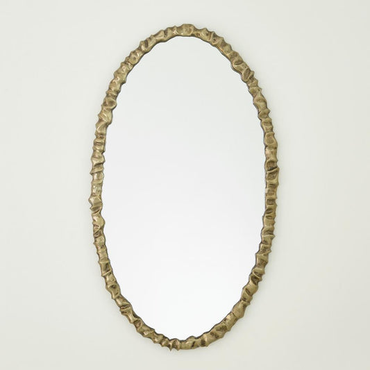 Global Views Artiste Oval Brass Mirror