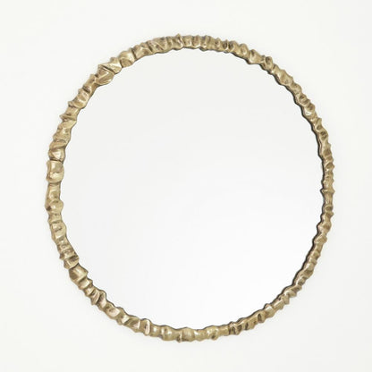 Global Views Artiste Round Brass Mirror