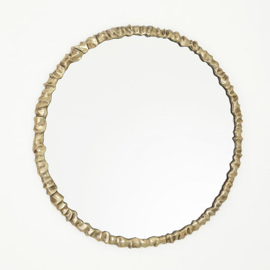 Global Views Artiste Round Brass Mirror