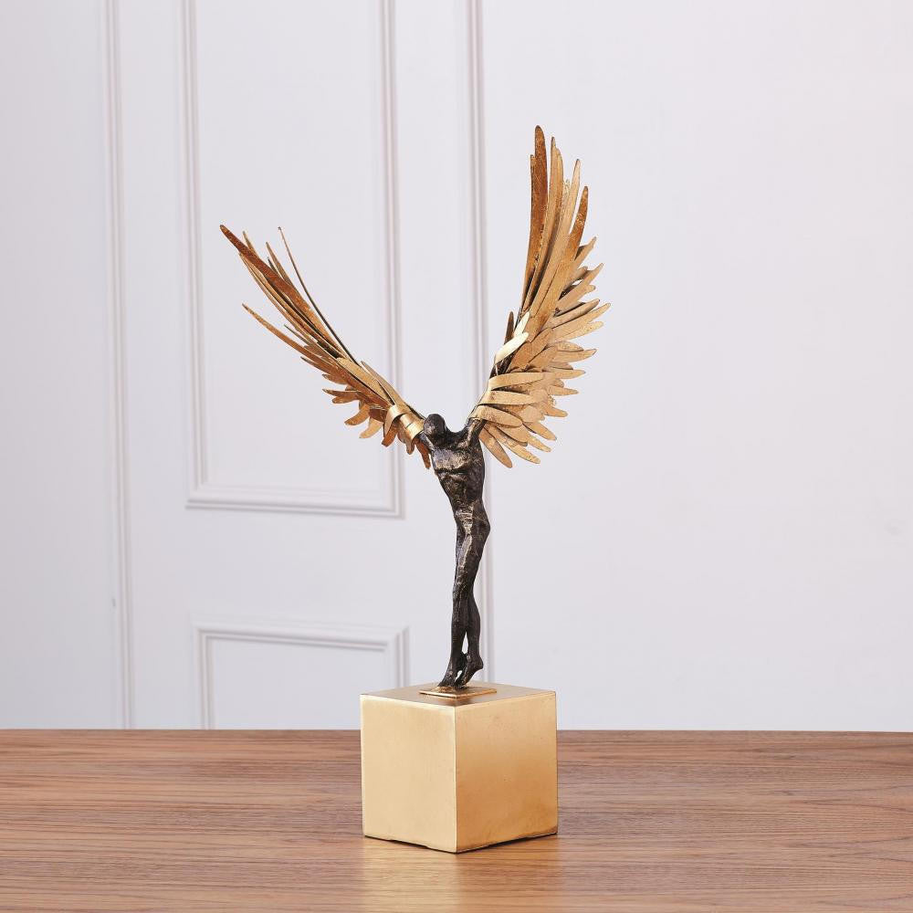 Global Views Avian Man Gold Leaf Sculpture