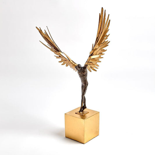 Global Views Avian Man Gold Leaf Sculpture