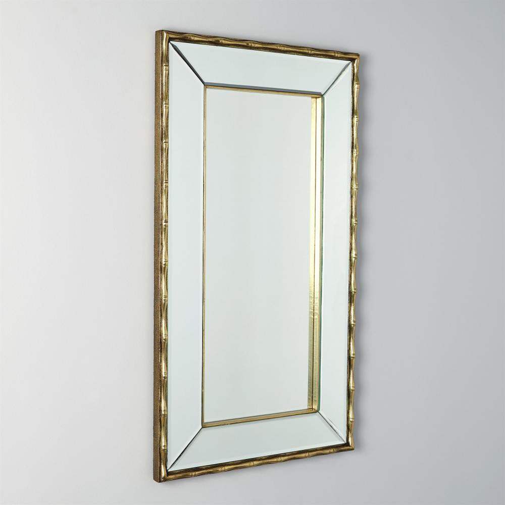 Global Views Bamboo Antique Brass Mirror