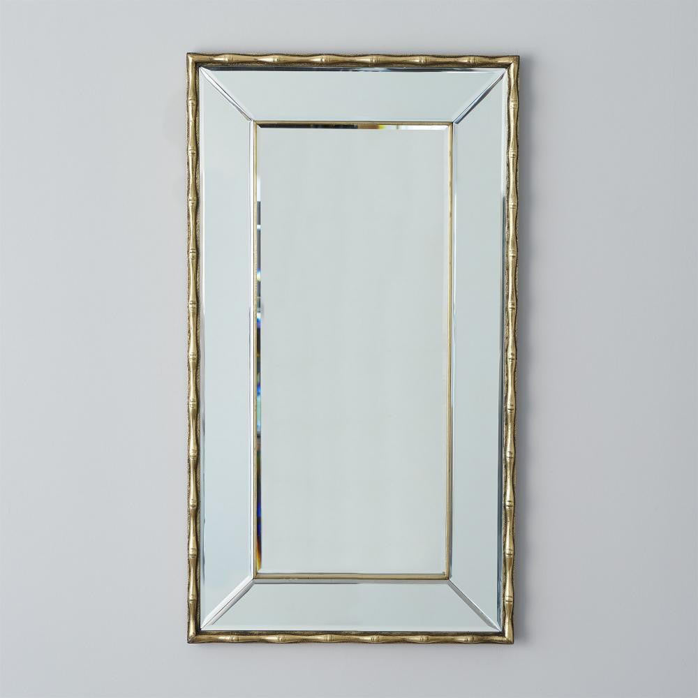 Global Views Bamboo Antique Brass Mirror