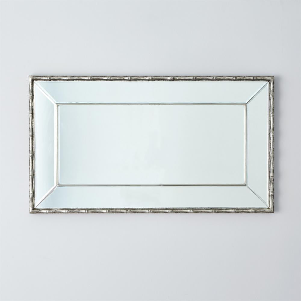 Global Views Bamboo Antique Nickel Mirror