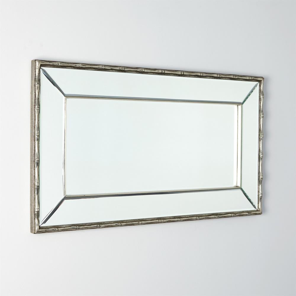 Global Views Bamboo Antique Nickel Mirror