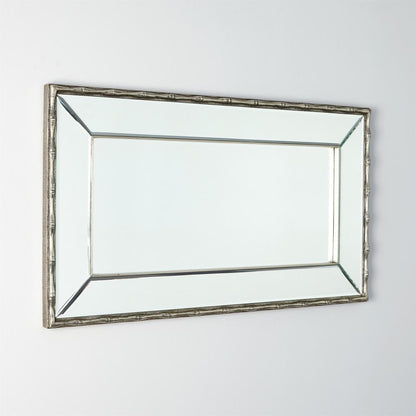Global Views Bamboo Antique Nickel Mirror