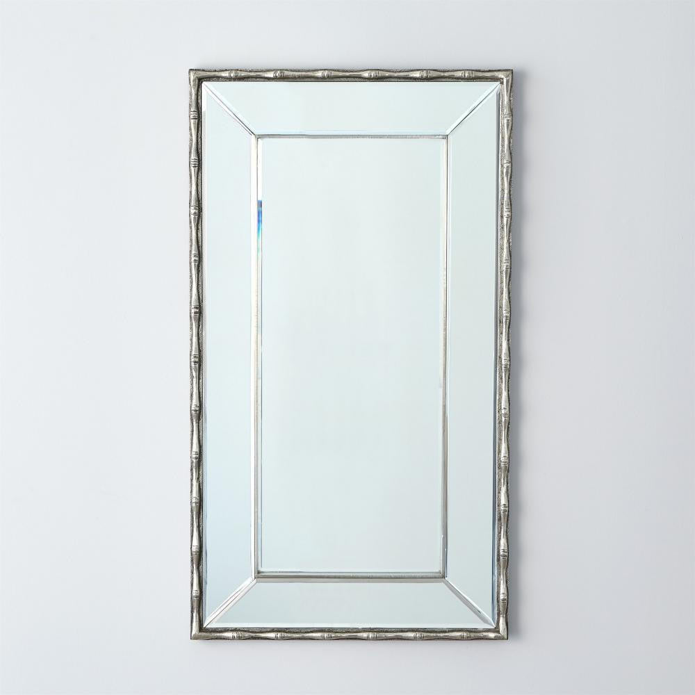 Global Views Bamboo Antique Nickel Mirror