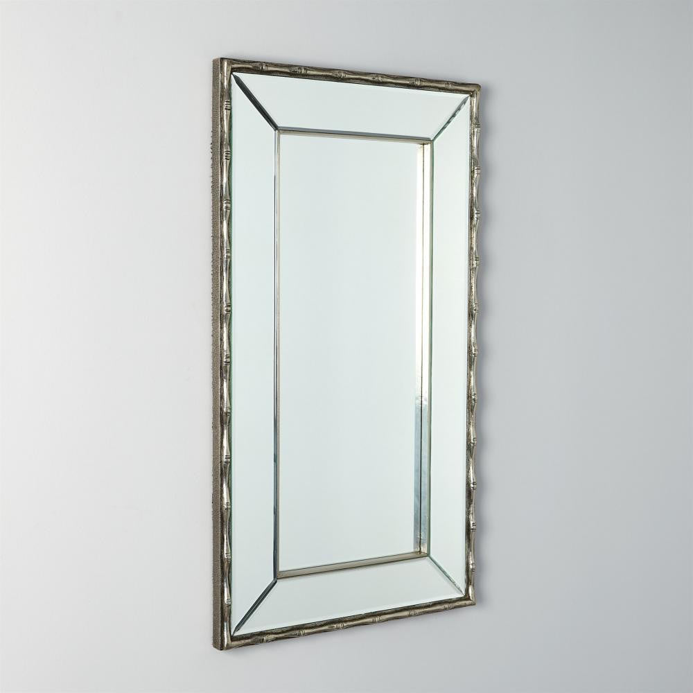 Global Views Bamboo Antique Nickel Mirror