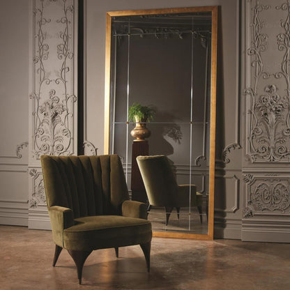 Global Views Beaumont Gold Leaf Floor Mirror