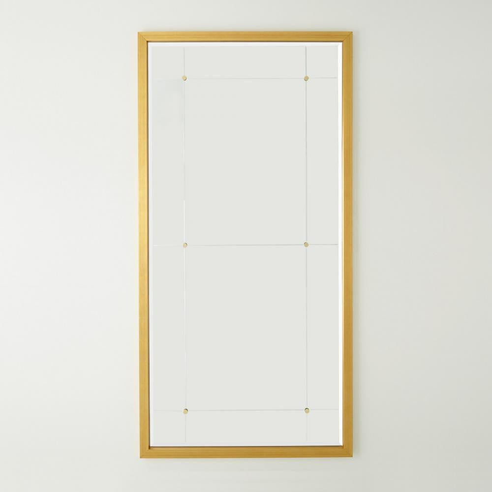 Global Views Beaumont Gold Leaf Floor Mirror