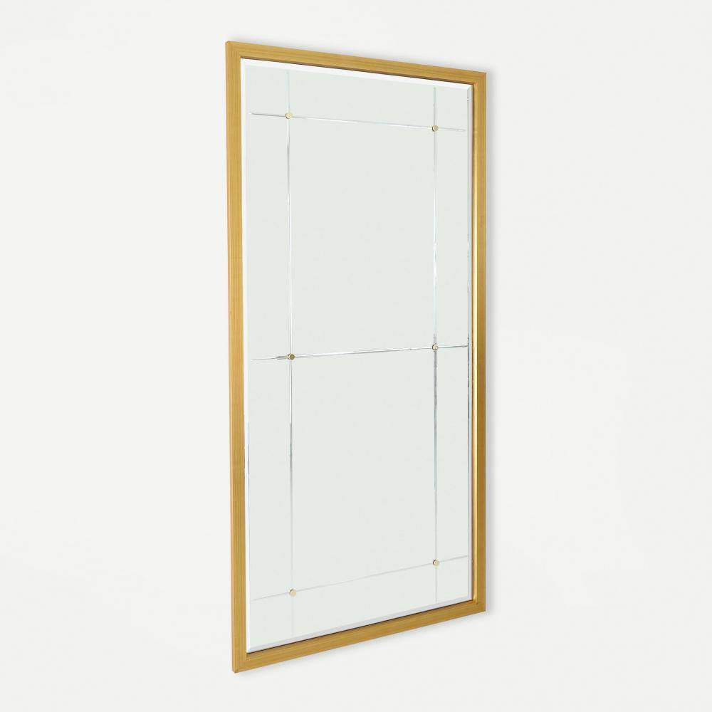 Global Views Beaumont Gold Leaf Floor Mirror
