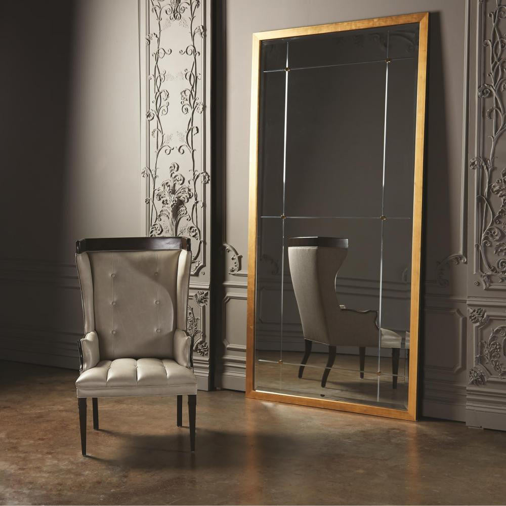 Global Views Beaumont Gold Leaf Floor Mirror