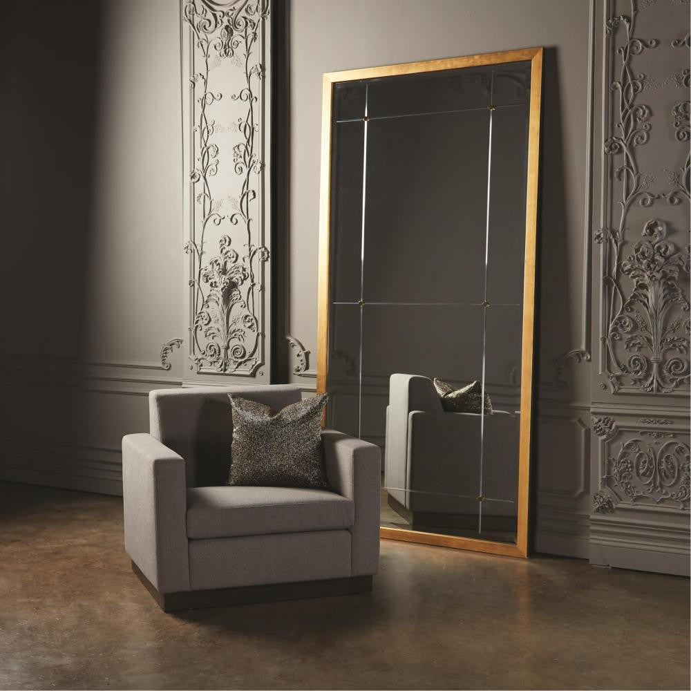 Global Views Beaumont Gold Leaf Floor Mirror