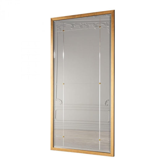 Global Views Beaumont Gold Leaf Floor Mirror