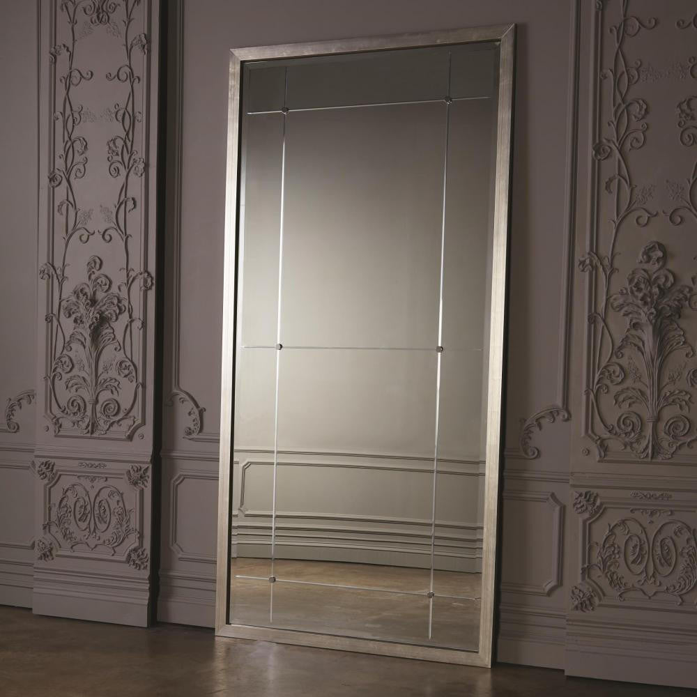 Global Views Beaumont Silver Leaf Floor Mirror