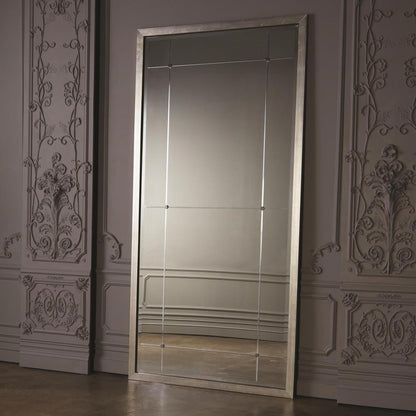 Global Views Beaumont Silver Leaf Floor Mirror