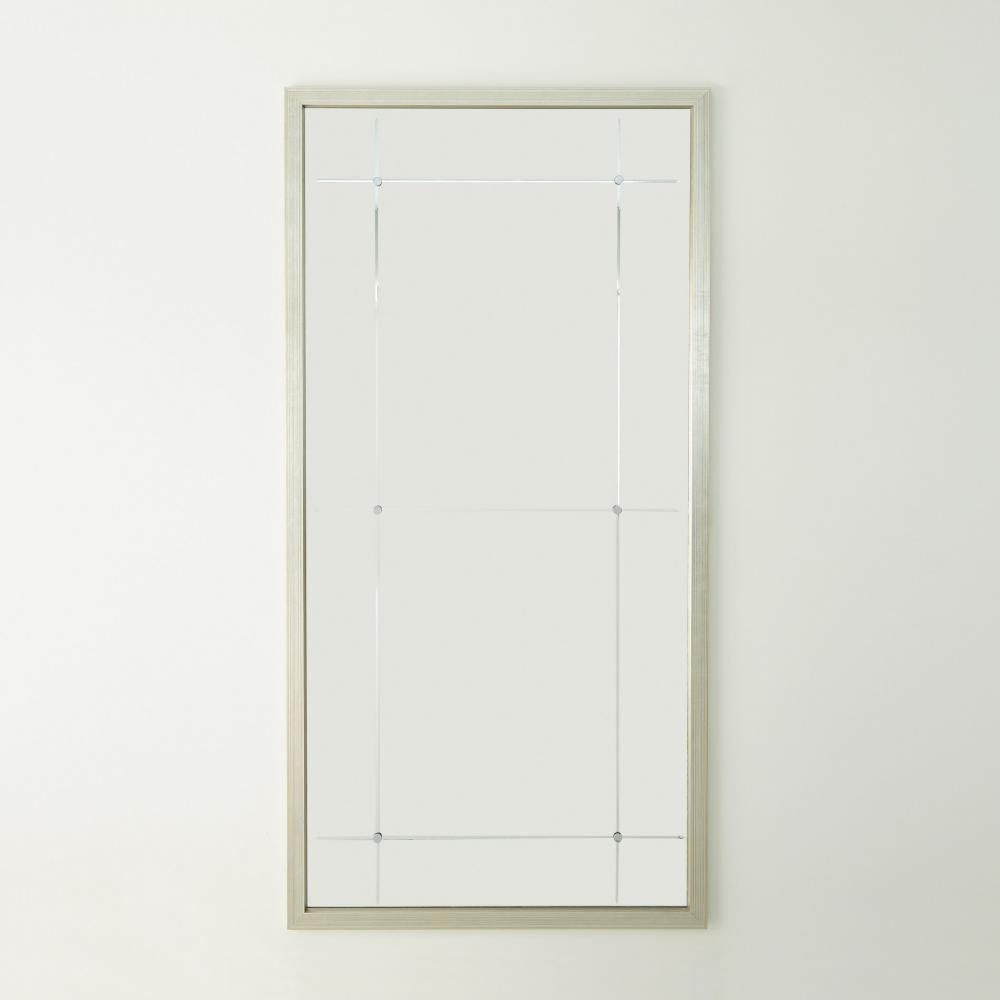Global Views Beaumont Silver Leaf Floor Mirror