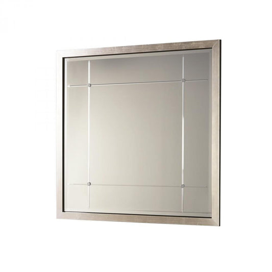 Global Views Beaumont Square Silver Leaf Mirror