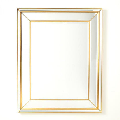 Global Views Bevel on Bevel Gold Leaf Mirror