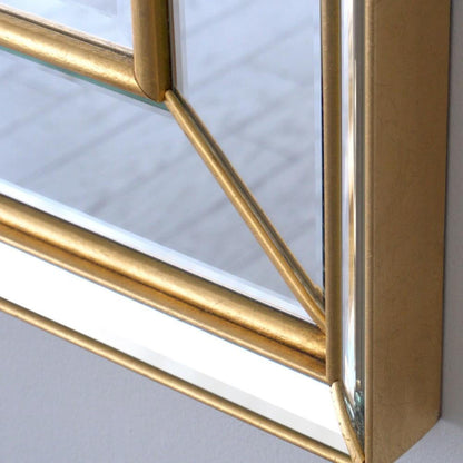 Global Views Bevel on Bevel Gold Leaf Mirror