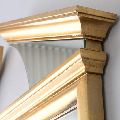 Global Views Broken Pediment Gold Leaf Mirror