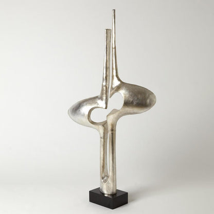 Global Views Brother and Sister Silver Leaf Sculpture