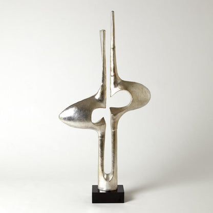 Global Views Brother and Sister Silver Leaf Sculpture
