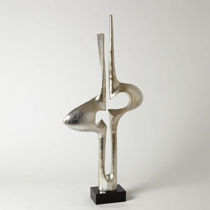 Global Views Brother and Sister Silver Leaf Sculpture
