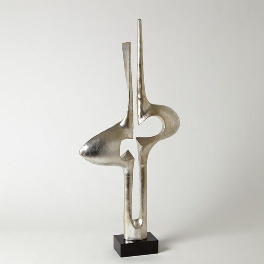 Global Views Brother and Sister Silver Leaf Sculpture