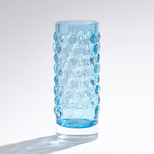 Global Views Bubble Cylinder Cobalt Vase