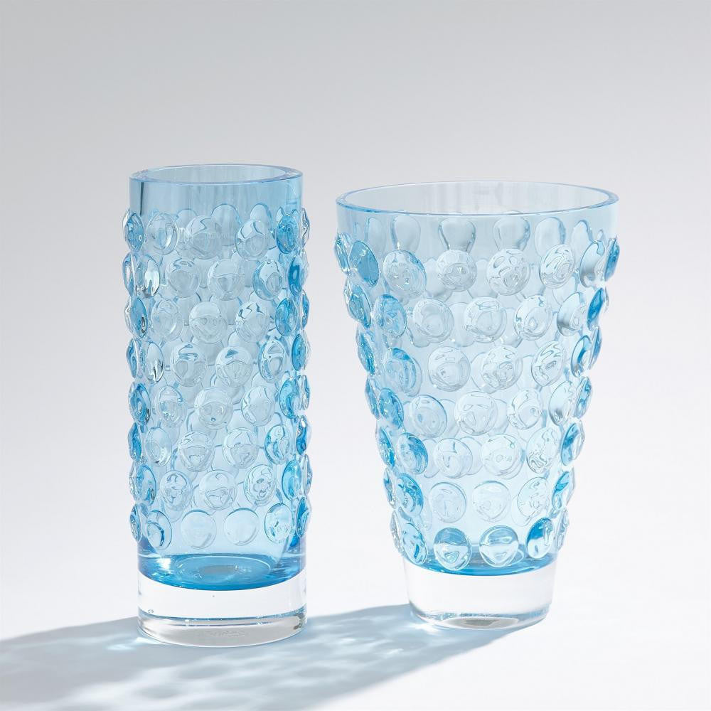 Global Views Bubble Cylinder Cobalt Vase