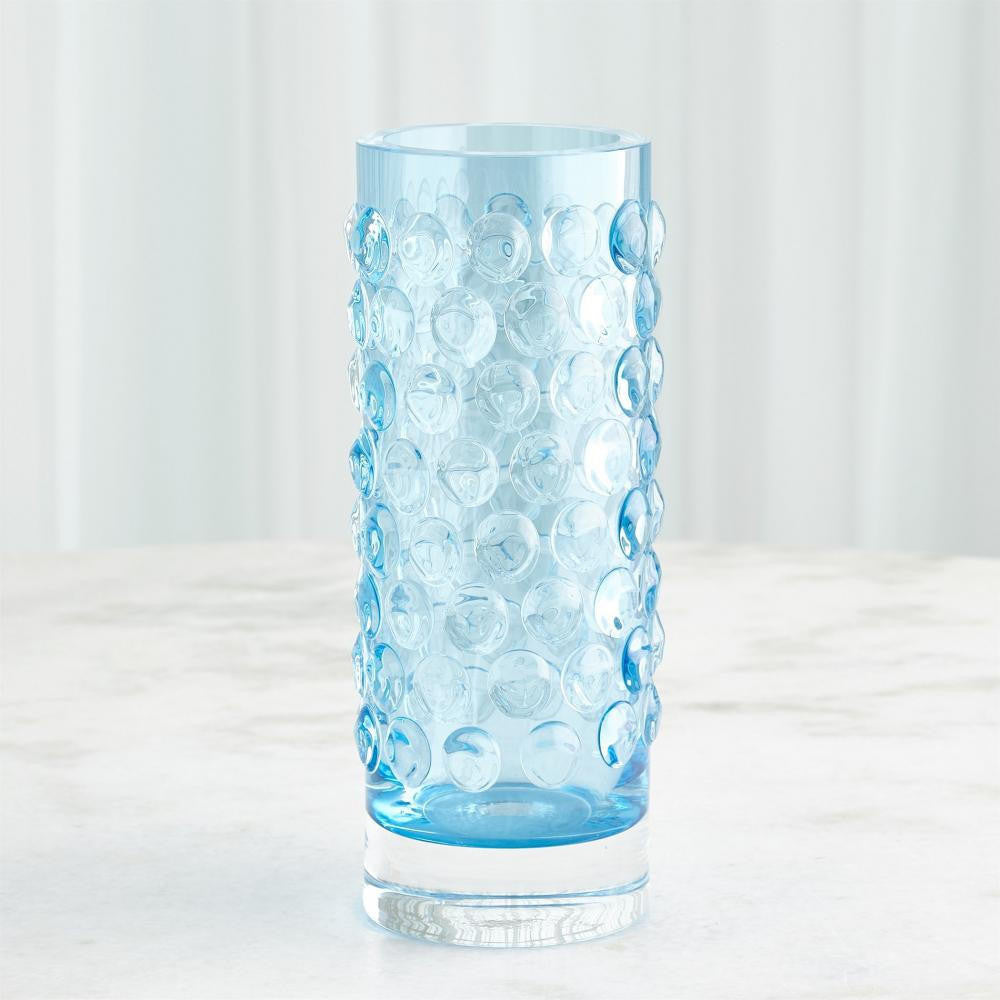 Global Views Bubble Cylinder Cobalt Vase