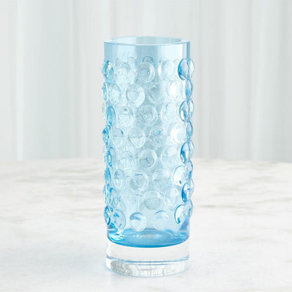 Global Views Bubble Cylinder Cobalt Vase