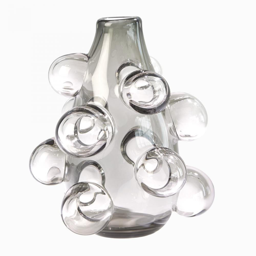 Global Views Bubbled Large Smalloke Gray Vase