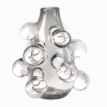 Global Views Bubbled Large Smalloke Gray Vase