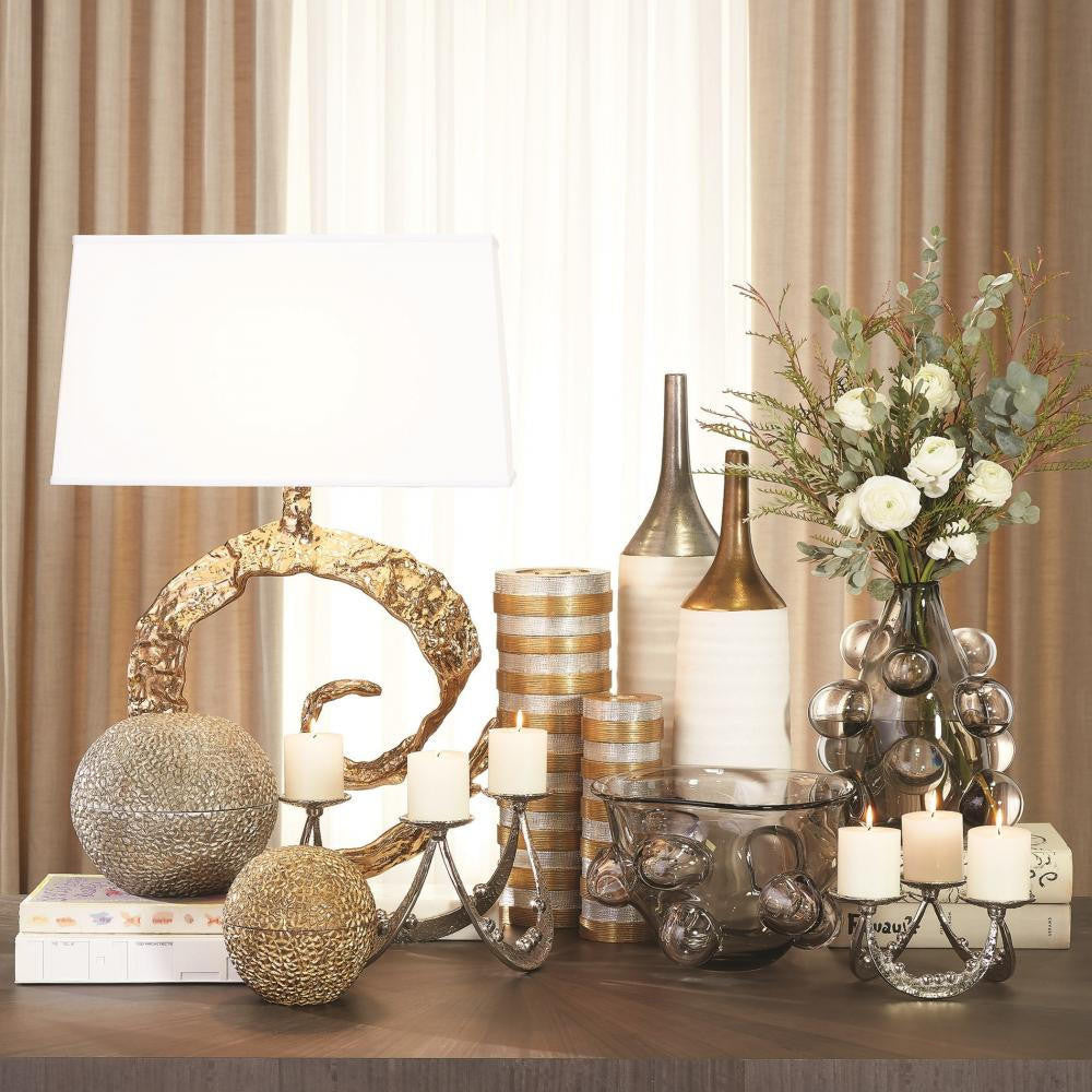 Global Views Bubbled Large Smalloke Gray Vase