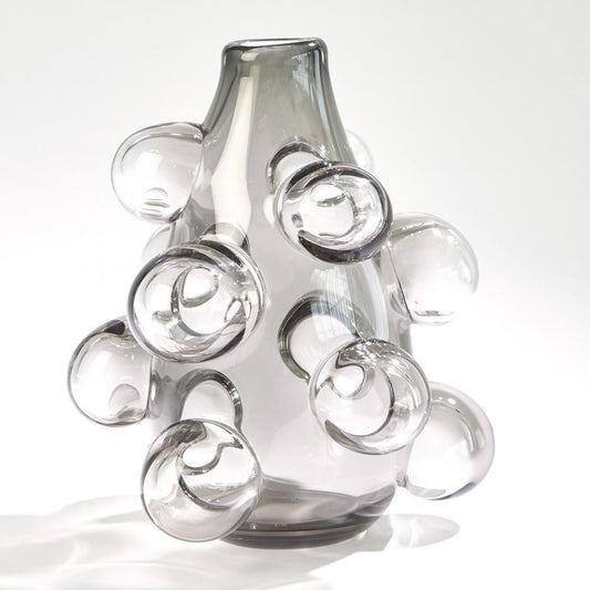 Global Views Bubbled Large Smalloke Gray Vase