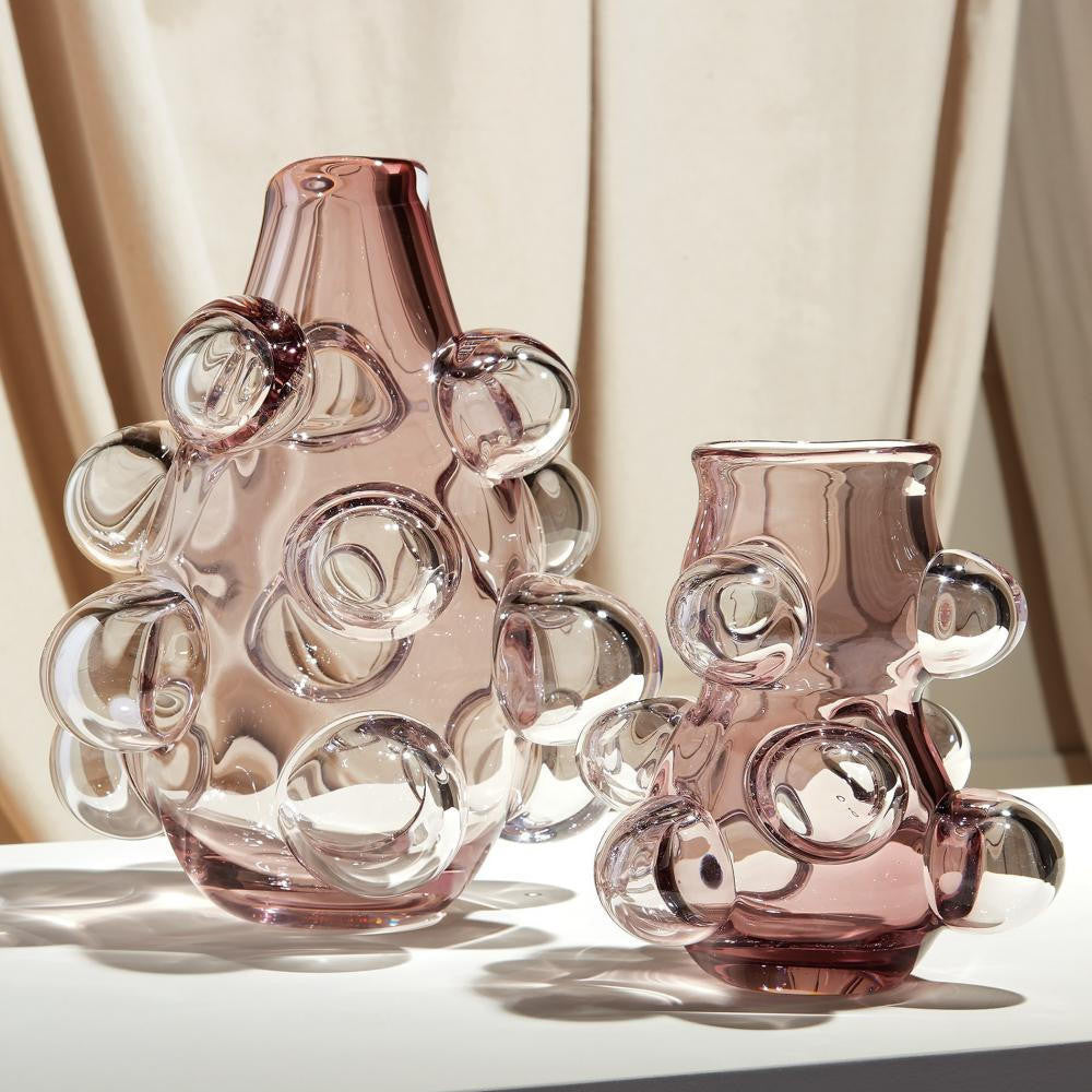 Global Views Bubbled Small Smalloke Grey Vase