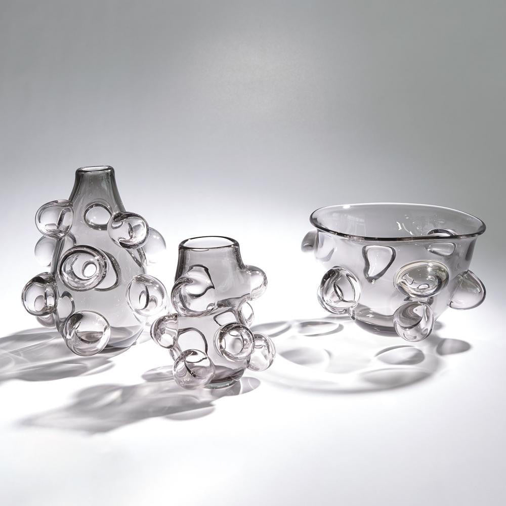 Global Views Bubbled Small Smalloke Grey Vase