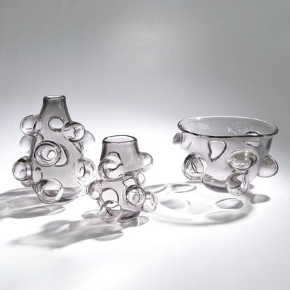 Global Views Bubbled Small Smalloke Grey Vase