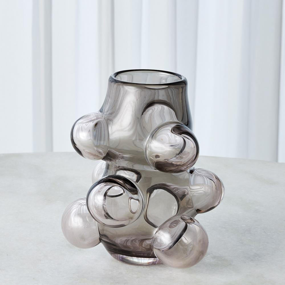 Global Views Bubbled Small Smalloke Grey Vase