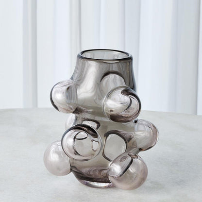 Global Views Bubbled Small Smalloke Grey Vase