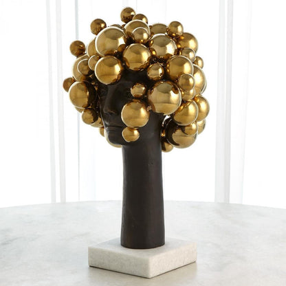 Global Views Bubbles For Brains Brass Sculpture