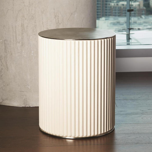 Camille Side Table - White Bronze