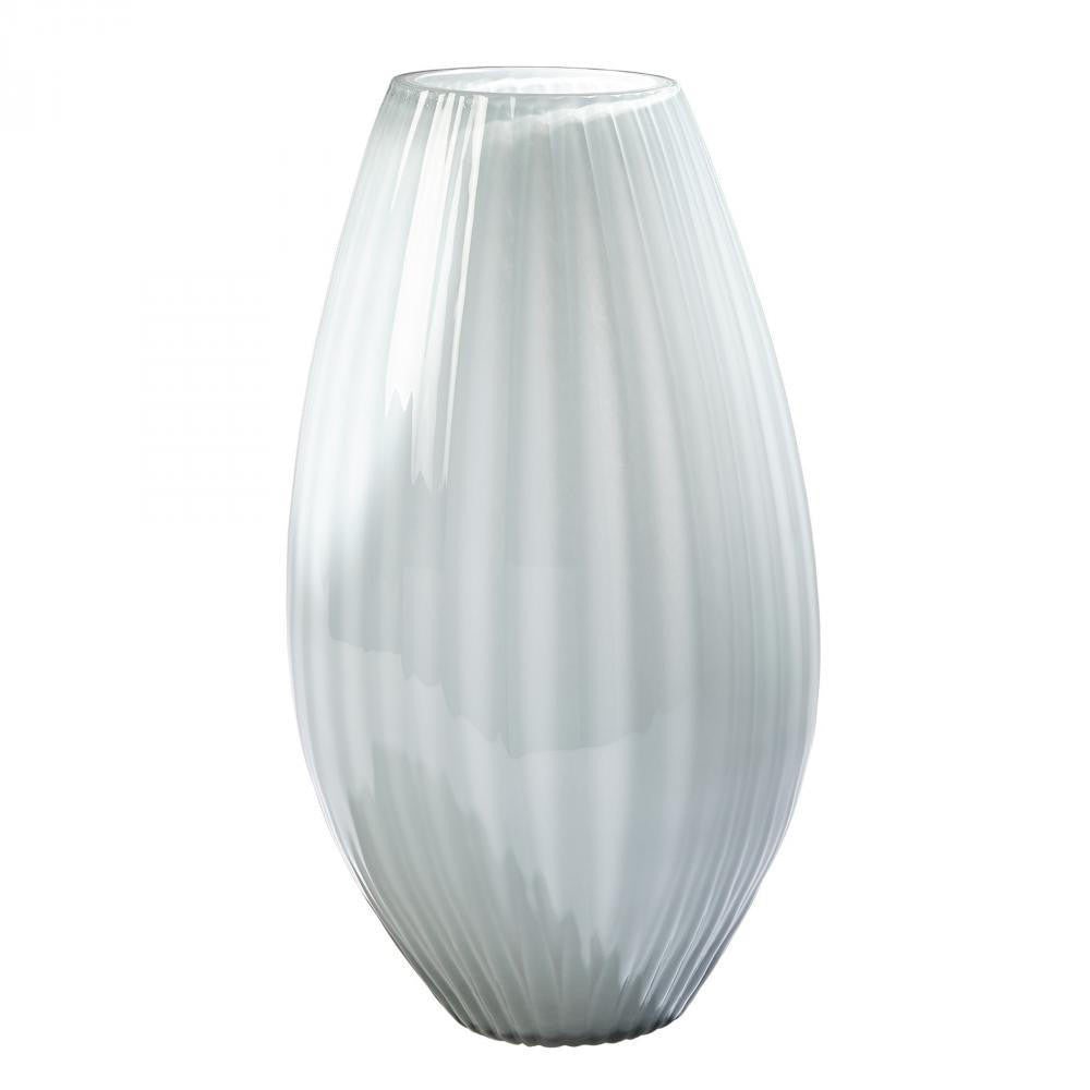 Global Views Cased Glass Stripe Large Blue Vase