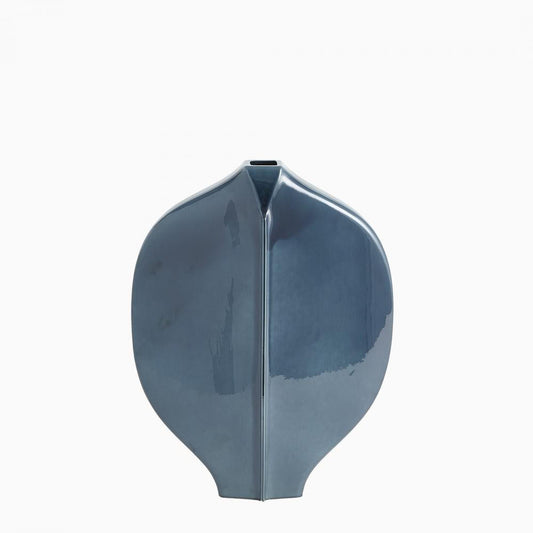 Global Views Center Ridge Medium Blue Vase
